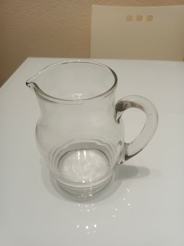 vasos cristal tallado y jarra de cristal