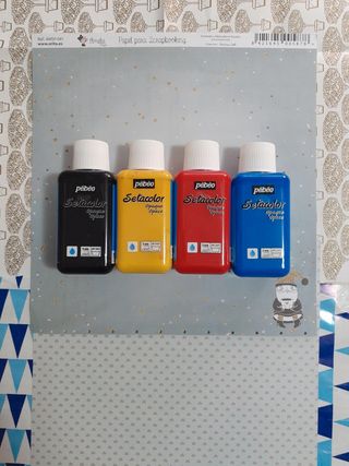 4 botes Pebeo Setacolor Opaco 250ml