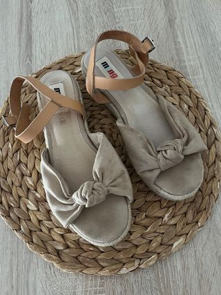 Sandalias plataforma beige