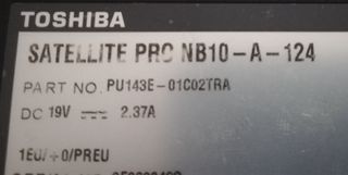 Portátil Toshiba satellite pro nb10 para piezas