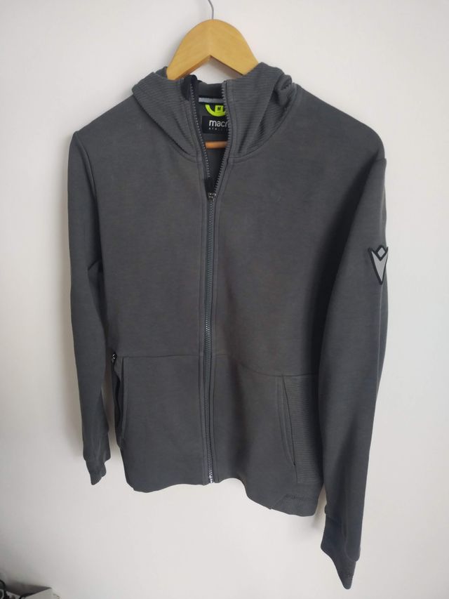 Sudadera con capucha gris Macron Talla M Poco uso!