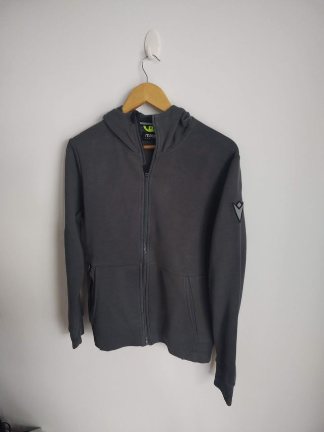 Sudadera con capucha gris Macron Talla M Poco uso!