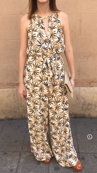 Mono Mango XS estampado - blanco/mostaza/negro