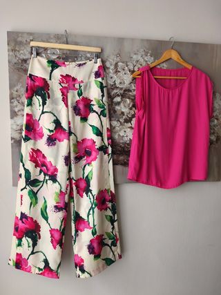 Conjunto pantalón y blusa Baimih Tonalá