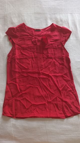 Blusa roja Massimo Dutti talla S