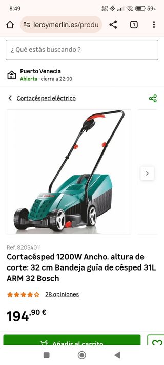 Cortacésped NUEVO SIN USAR Bosch ARM32 + Recortabo