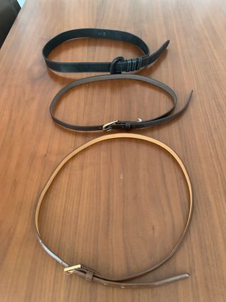 3 cinturones de cuero