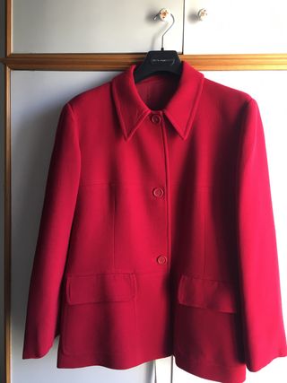 Chaqueta roja mujer vintage