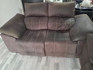 Sillón relax marrón piel sintética