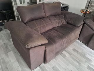 Sillón relax marrón piel sintética