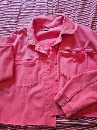 Chaqueta vaquera rosa