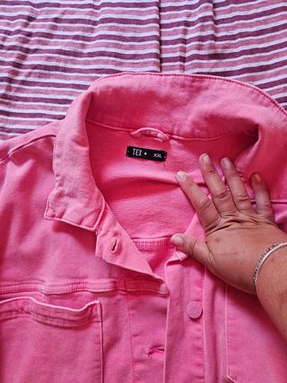 Chaqueta vaquera rosa
