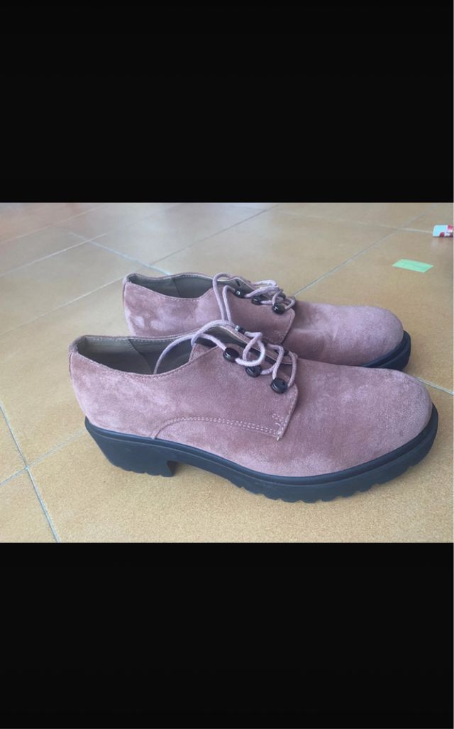 Zapatos rosa ante