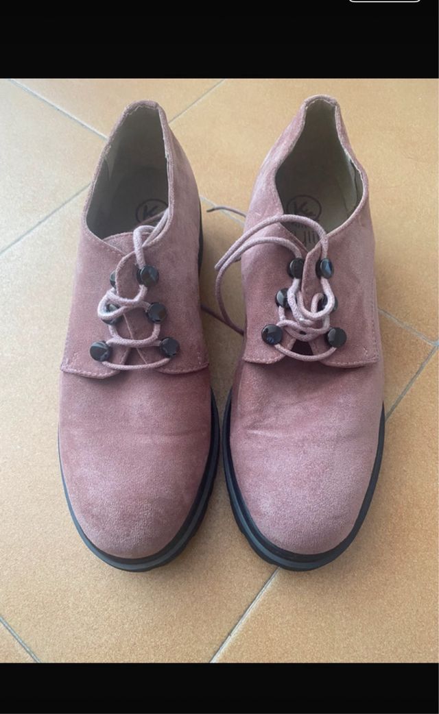 Zapatos rosa ante