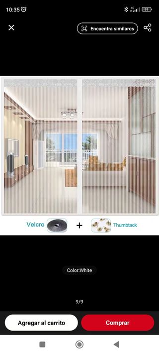 Mosquitera magnética puerta - Blanco