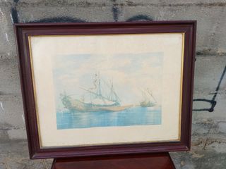 Cuadro antiguo barco velero