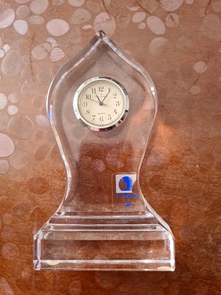 Orologio da tavolo in cristallo