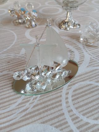 6 soprammobili cristallo vetro