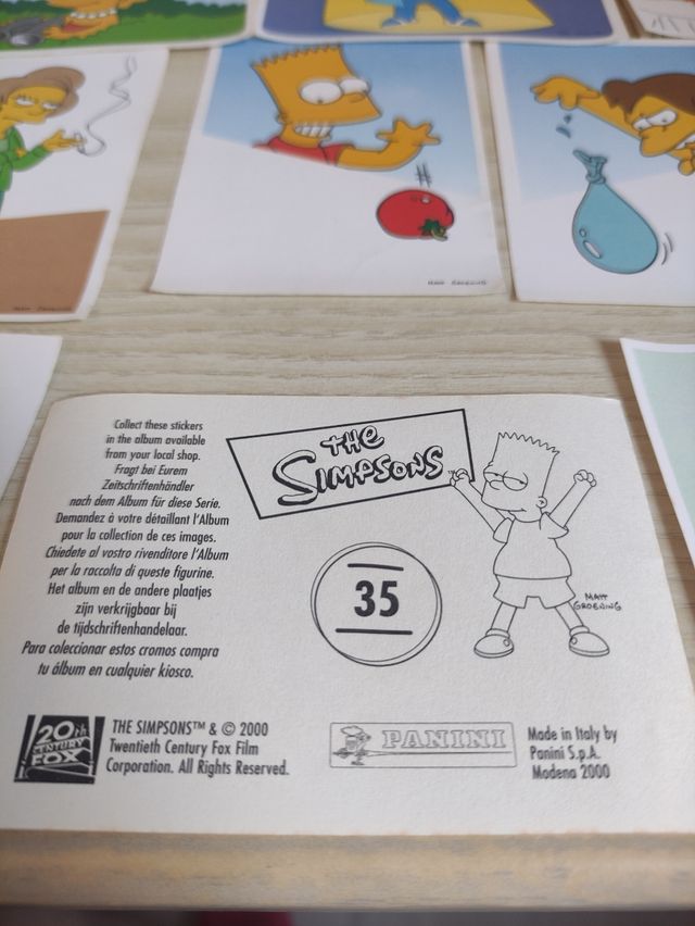 Cromos Los Simpsons PANINI