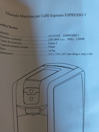 Segafredo Espresso 1 Macchina Caffè Nuova