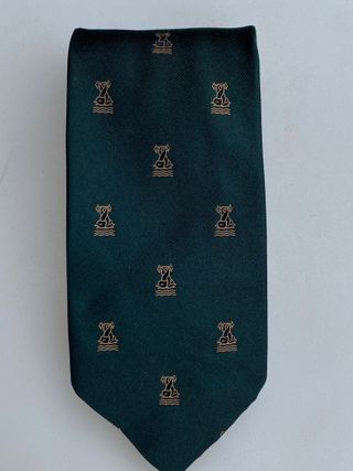 Corbata Bel y Cia seda verde dorada