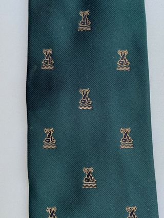 Corbata Bel y Cia seda verde dorada