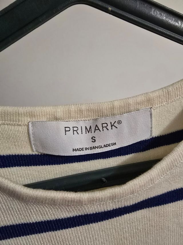 Top Primark Listrado Azul e Branco