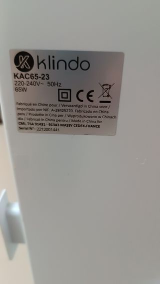 Enfriador evaporativo Klindo blanco