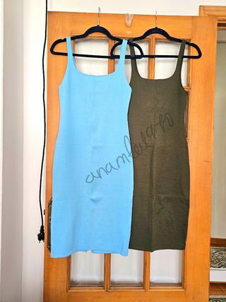 Pack de 2 vestidos ajustados de tirantes zara