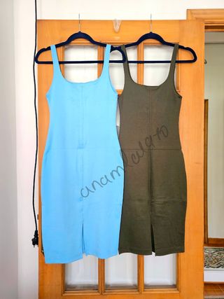 Pack de 2 vestidos ajustados de tirantes zara