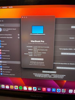 MacBook Pro 2017 Gris Plata - 512 gb 

