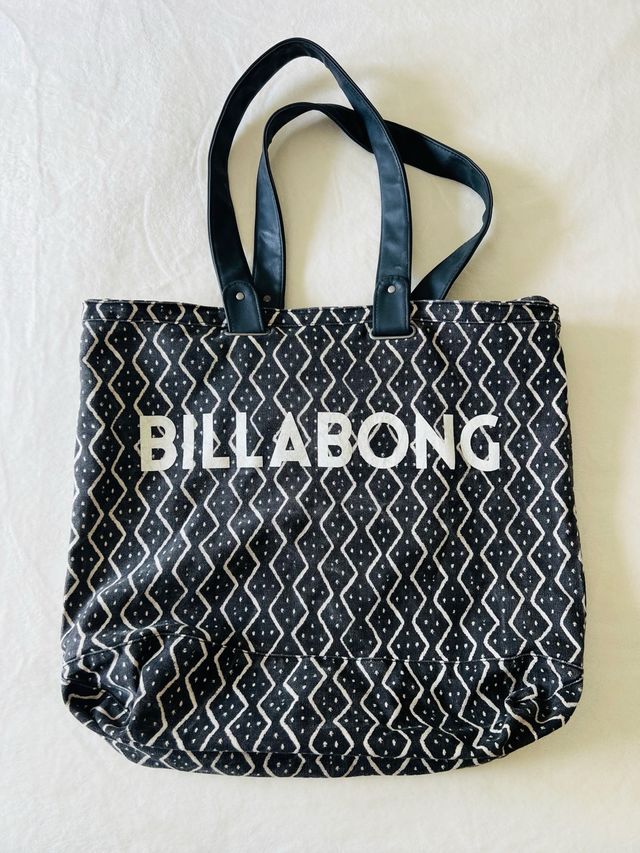 Bolso Tote Billabong - Blanco y Negro