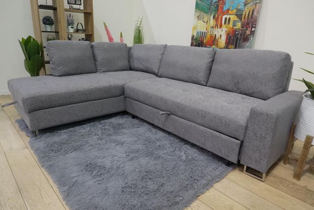 Sofá rinconera chaise longue gris