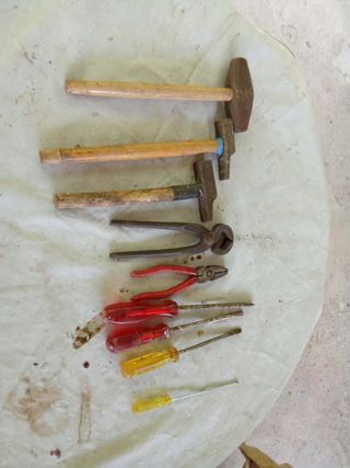 Juego de herramientas usadas