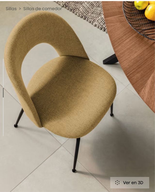 Silla comedor Kave Home Mahalia mostaza