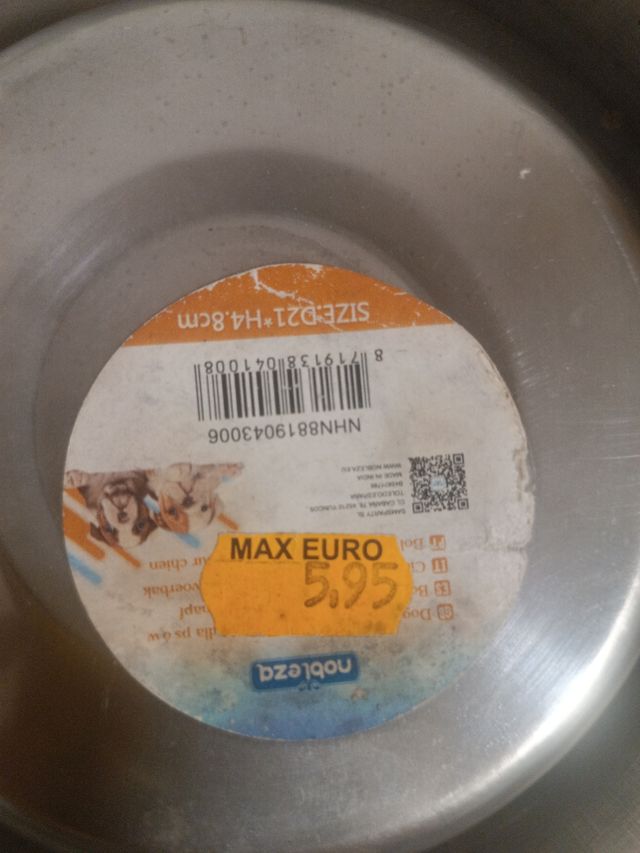 Comedero perro Nobleza - 4,8cm