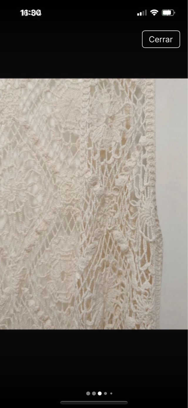 Chaleco largo beige Zara