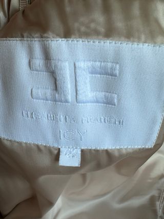 Piumino Elisabetta Franchi beige tg 42
