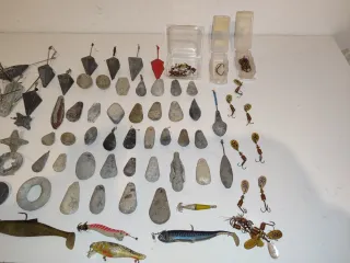 Plomos de pesca antiguos - 50 piezas