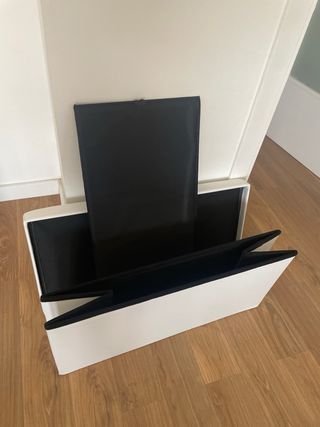 Baúl almacenaje blanco - Piel sintética cap 80L