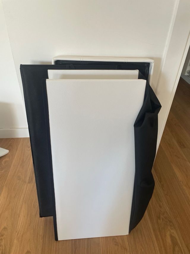 Baúl almacenaje blanco - Piel sintética cap 80L