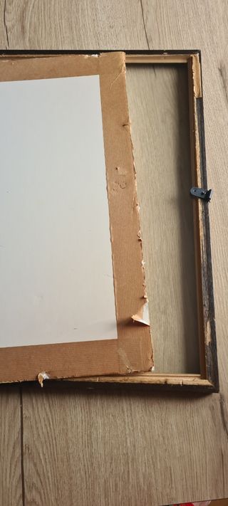 Marco madera marrón con cristal