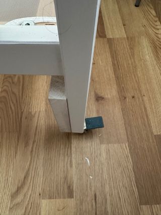 Cuna Ikea con ruedas - blanca de 2 alturas