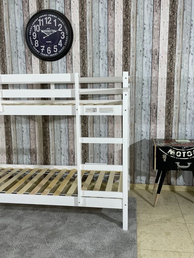 Litera blanca madera - envío gratis