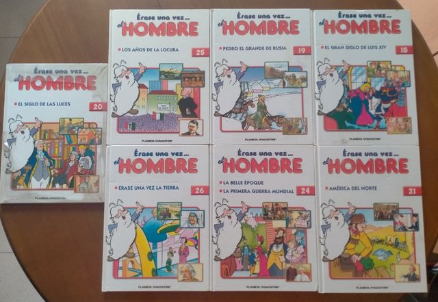 Lote 7 libros Erase una vez el hombre
