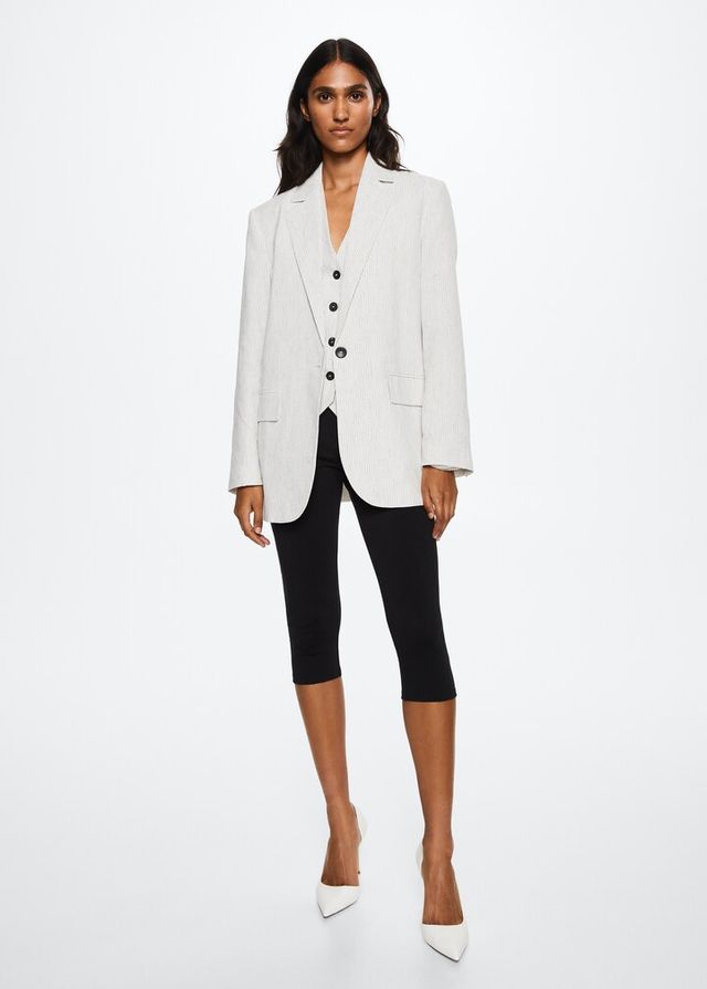 Leggins negros algodón media pierna, talla XS