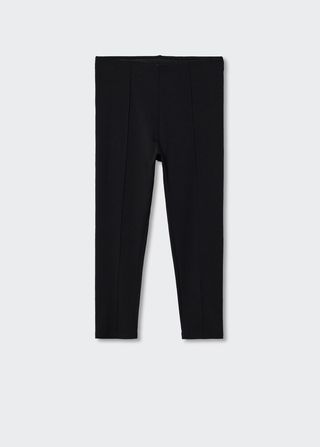 Leggins negros algodón media pierna, talla XS