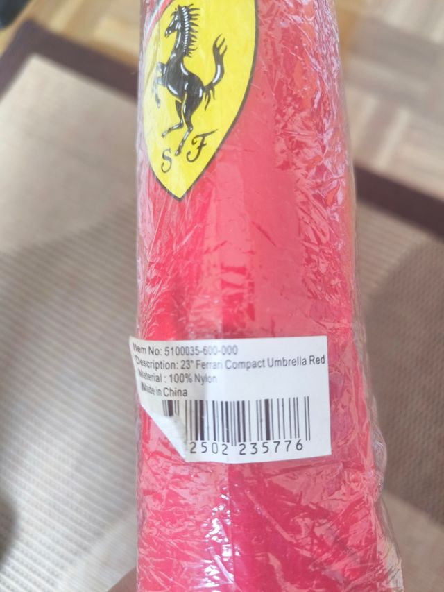 Paraguas Ferrari rojo