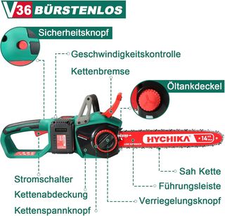 HYCHIKA CS40B Motosierra inalámbrica 36V