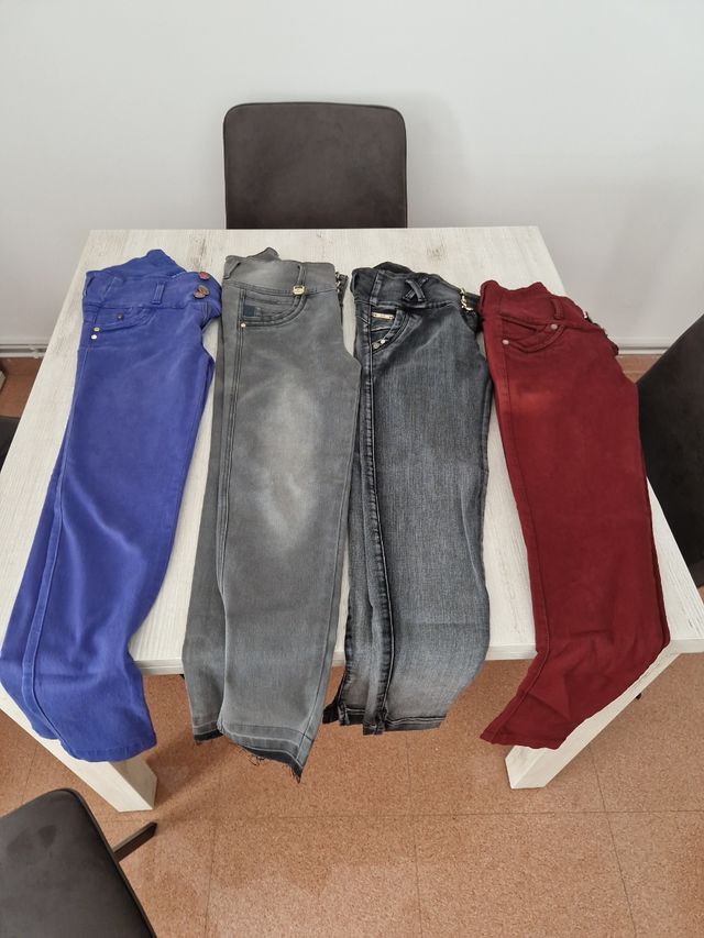 4 Pantalones Colombianos - Azul, Gris